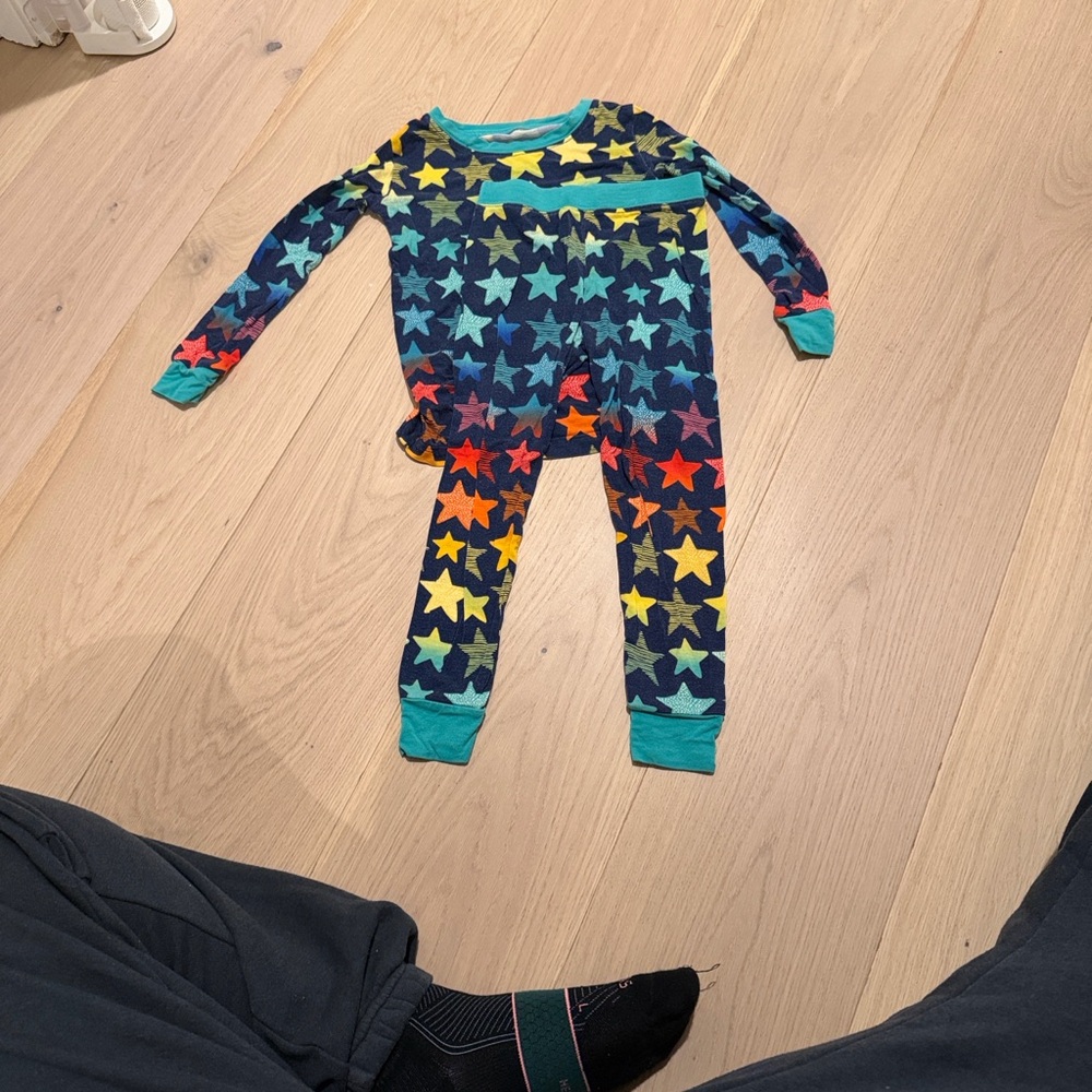 Little Sleepies Colorful Star Pattern Kids One Piece